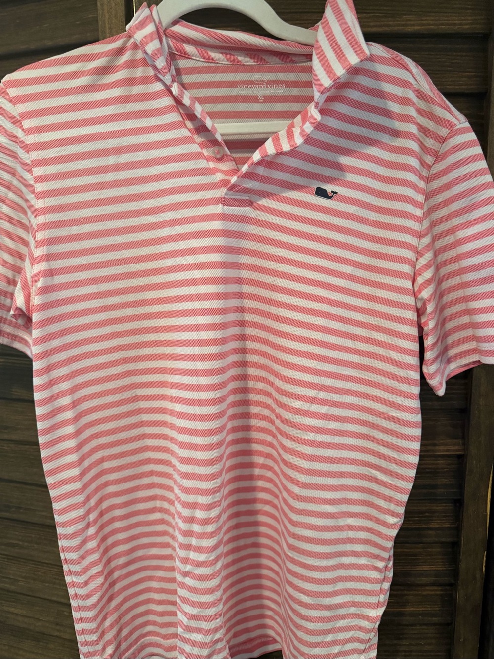 Vineyard Vines Boys Pink & White Striped Polo for boys